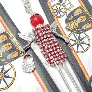 Set Of Skinny Tie Scarves With Keycharm